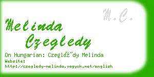 melinda czegledy business card